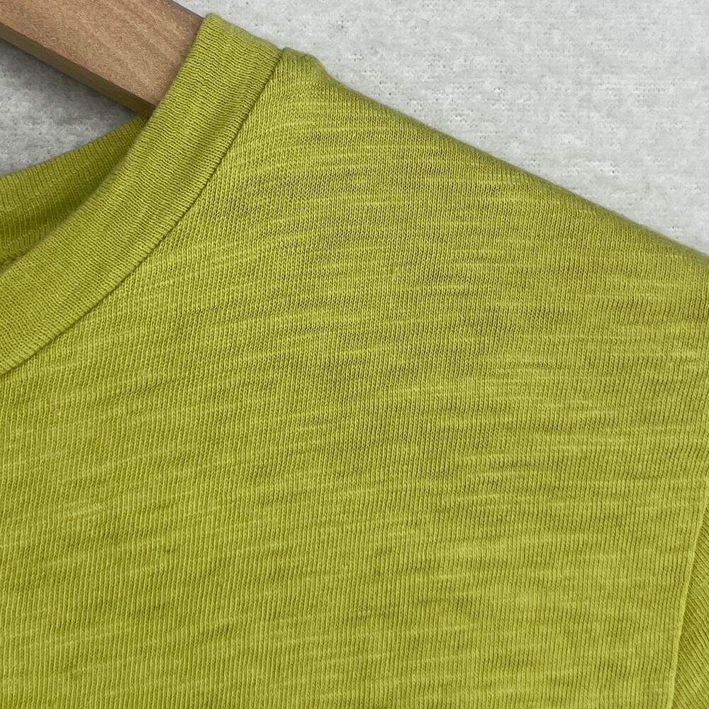 EILEEN FISHER Top XS Slub Organic Cotton Jersey Crew Neck Short Sleeve Green - Picture 4 of 10